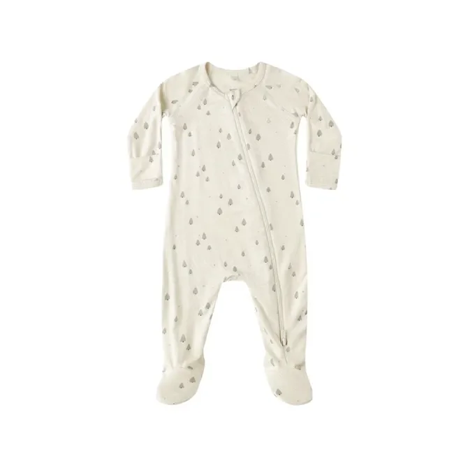 Quincy Mae Baby Bamboo Zip Footie