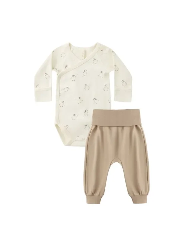 Quincy Mae Side Snap Bodysuit + Pant Set