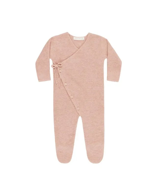 Qunicy Mae Baby Girl Wrap Knit Footie