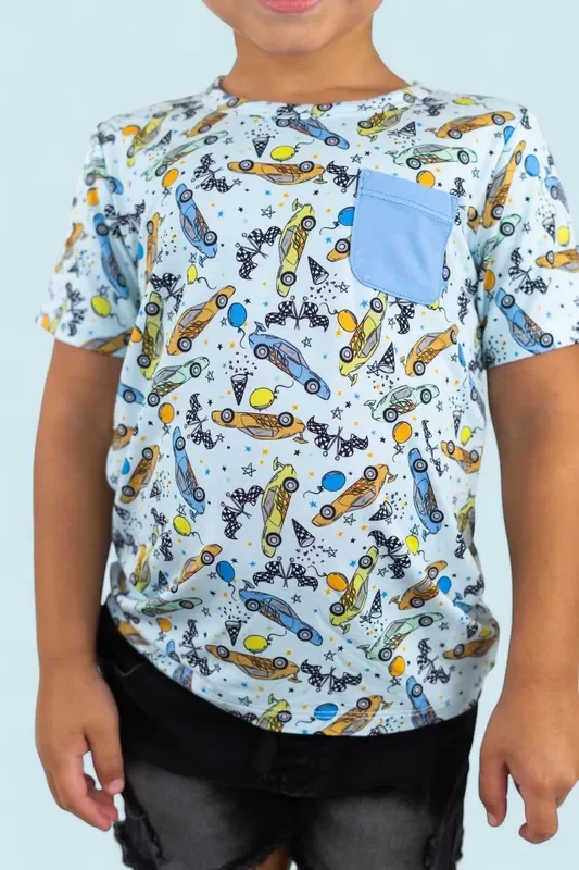 Racing To My Birthday Dream Pocket Tee