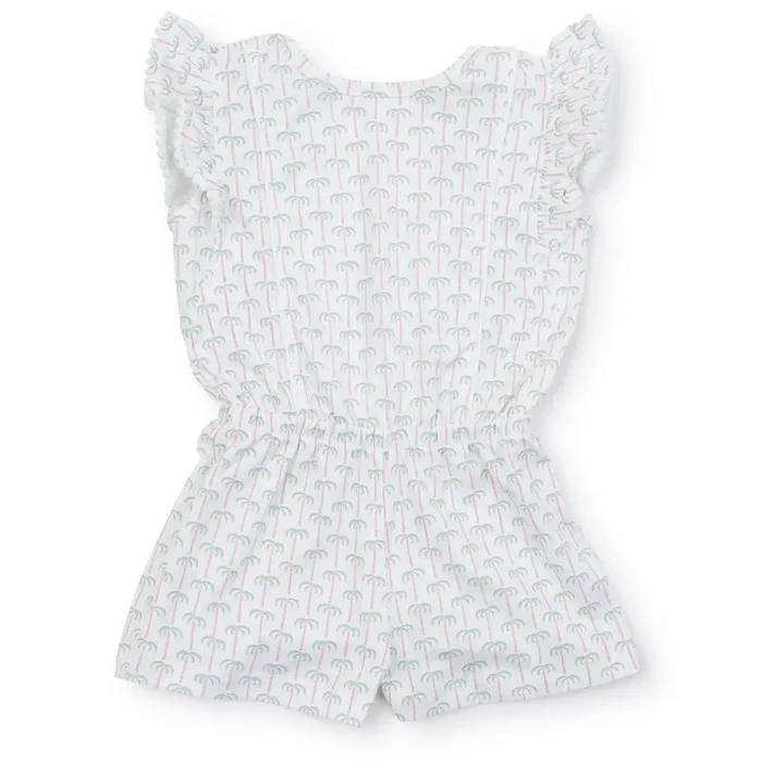 Rae Girls’ Pima Cotton Romper – Pacific Palms Pink