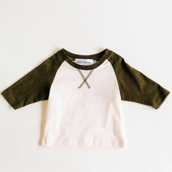 Raglan Baseball Tee Green – Infant