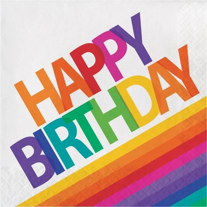 Rainbow Happy Birthday Napkins