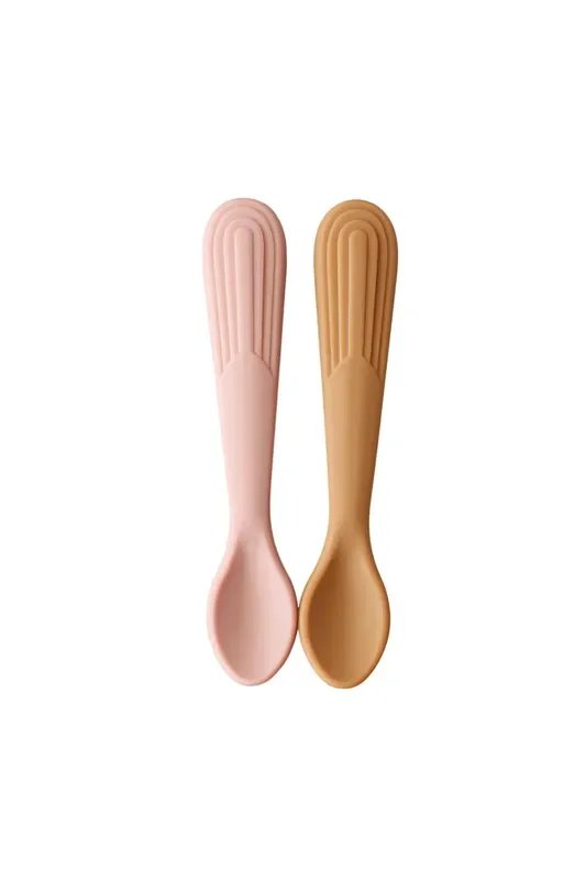 Rainbow Silicone Spoon – Cameo | Biscuit