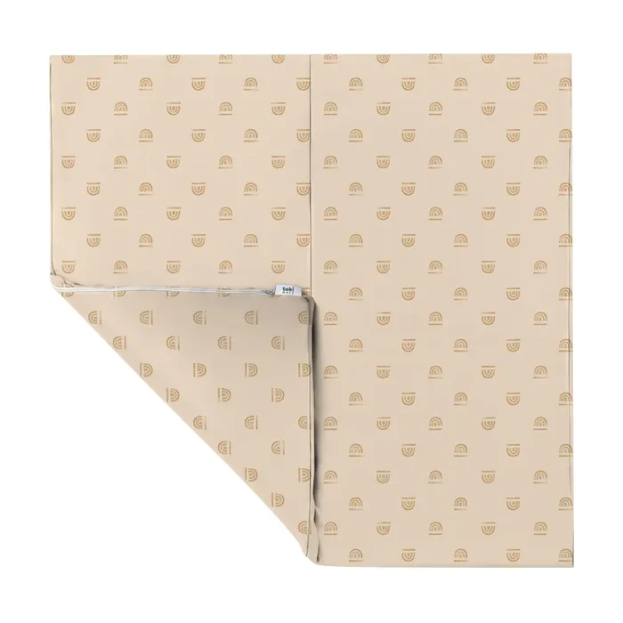 Rainbow Stamp In Cream Vegan Leather Mat