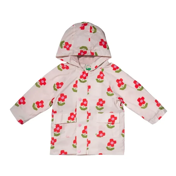 Recycled Fabric Flower Baby Raincoat