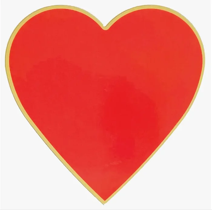 Red Heart Plates For Valentine’s Day