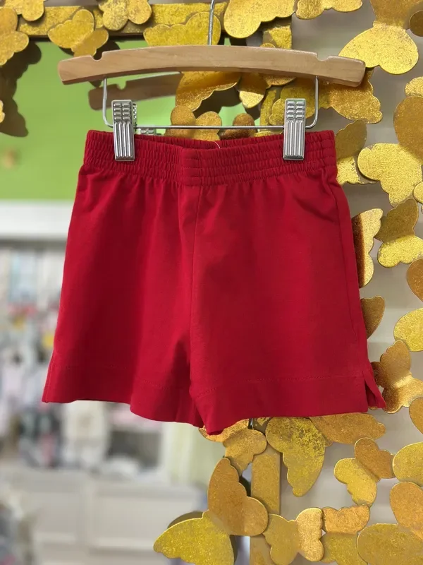 Red Knit Shorts – shorter version