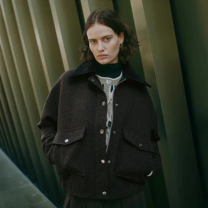 Removable Collar Flannel Jacket
