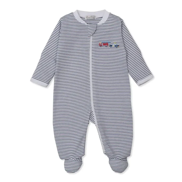 Rescue Raid Stripe Footie W/Zip
