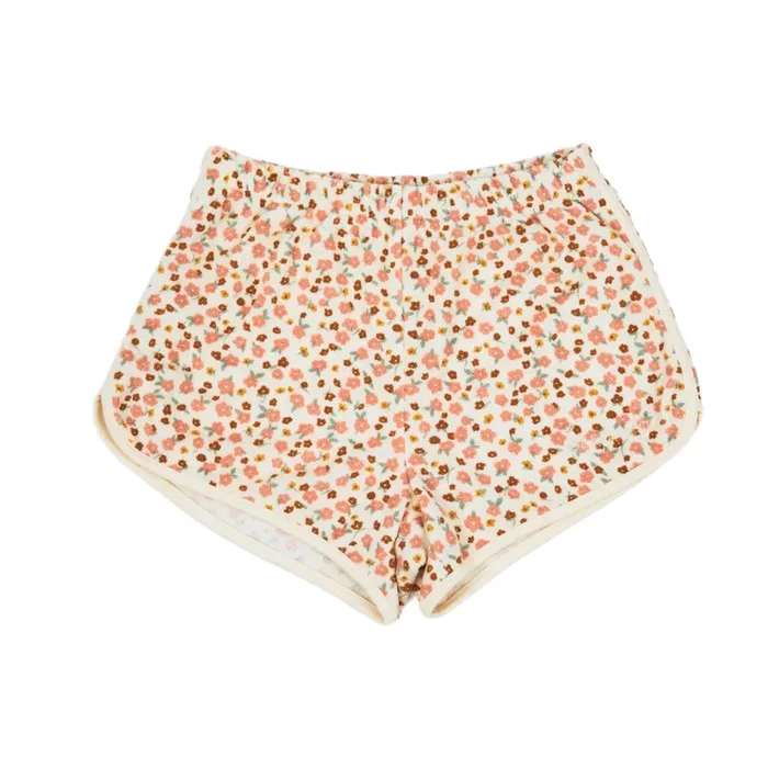 Retro Shorts | Organic Cotton Terry – Sunset Meadow