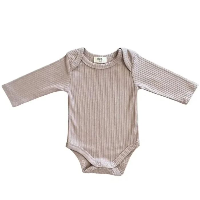 Ribbed Bodysuit – Long Sleeve – Desert Sand