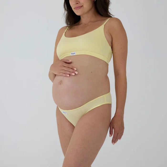 Ribbed Crop Top Bralette – Lemon