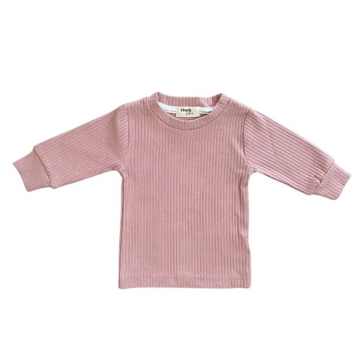 Ribbed Top – Dusty Rose