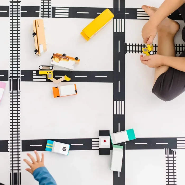 Roadway Tape 4-rolls: “he Can Play With His Cars Anywhere! “