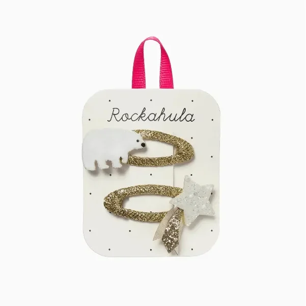Rockahula Snowy Polar Bear Clips
