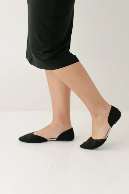 Rollasole D’Orsay Flats in Black FINAL SALE