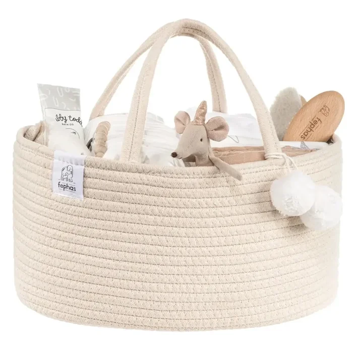 Rope Diaper Caddy – Beige