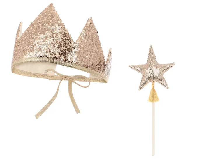 rose Gold Crown And Wand Magic Set