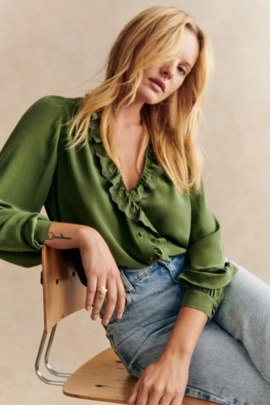 Rosine Shirt – Olive Green