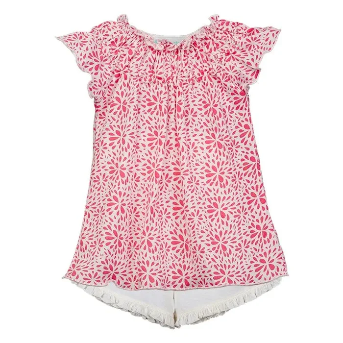 Ruched Tunic Set – Splashes On White