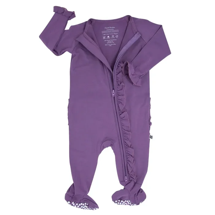 Ruffle Footie – Grape Jelly