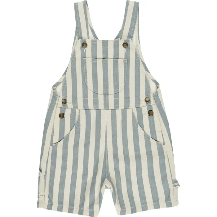 Rylee + Cru Denim Shortalls – Ocean Stripe