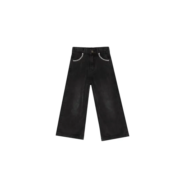 Rylee + Cru Straight Leg Pant – Washed Black
