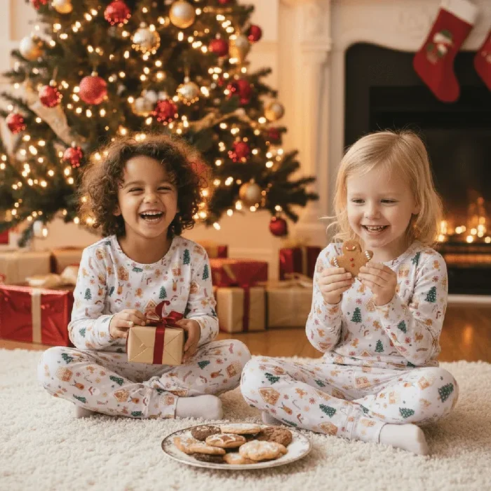 Santa’s Cookies Gingerbread Big Kid Pajama