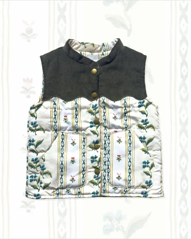 Scallop Vest In French Stripe