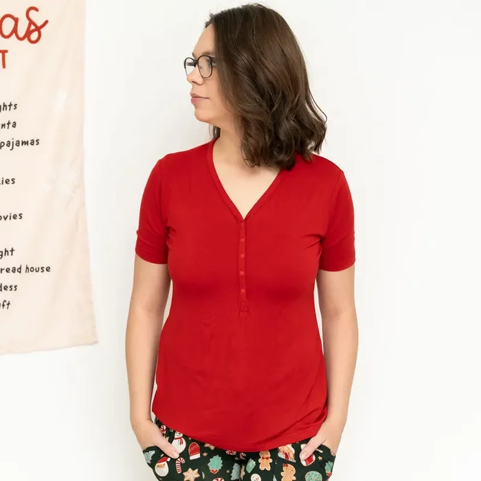 Scarlett Christmas Cookies Bamboo Women’s Lounge Top