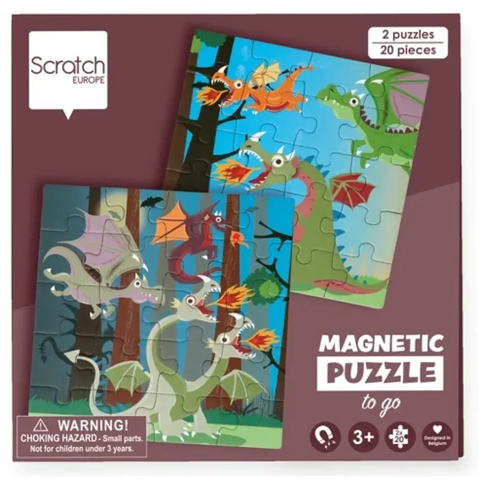 Scratch – Magnetic Puzzle Book To Go – Dragons