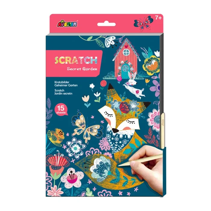 Scratch Art Book Large SECRET GARDEN