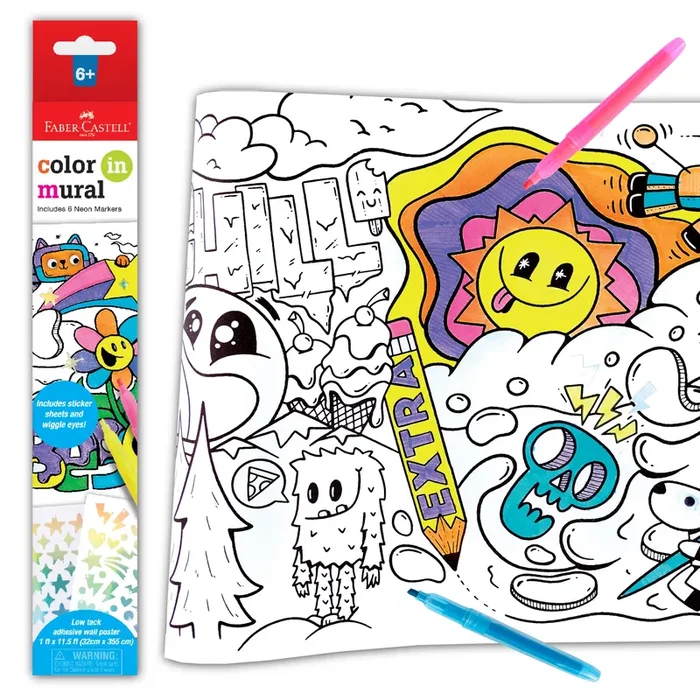 Self-Adhesive Color In Mural for Kids 1.5′ x 11.5′