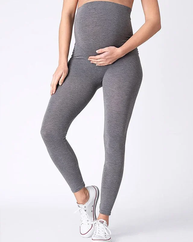 Seraphine Bamboo Over Bump Maternity Leggings Tammy – Grey