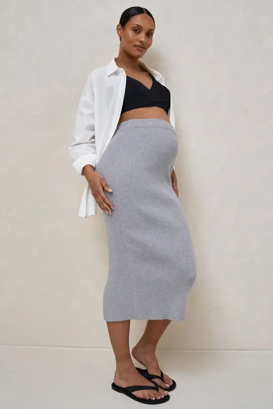 Serendipity Rib Skirt – Grey