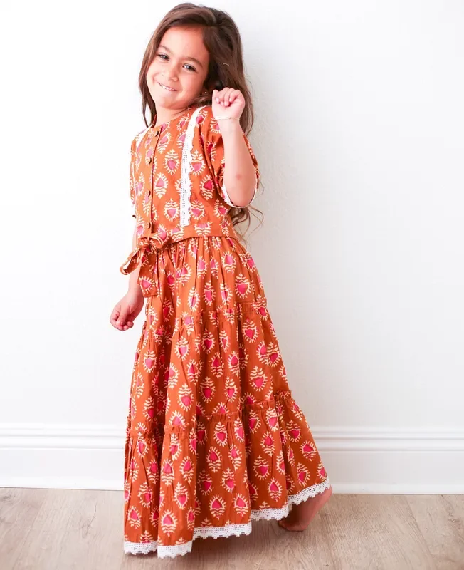 Shaya Lehenga – Rust
