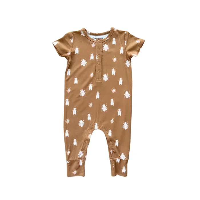 Short Sleeve Henley Romper