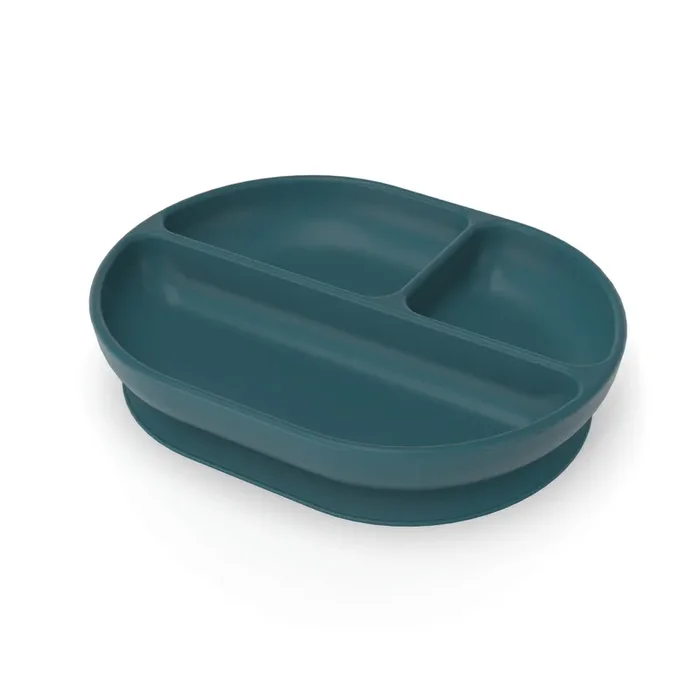 Silicone Divided Baby Suction Plate – Blue Abyss