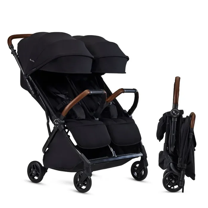 Silver Cross Jet Double Stroller – Black