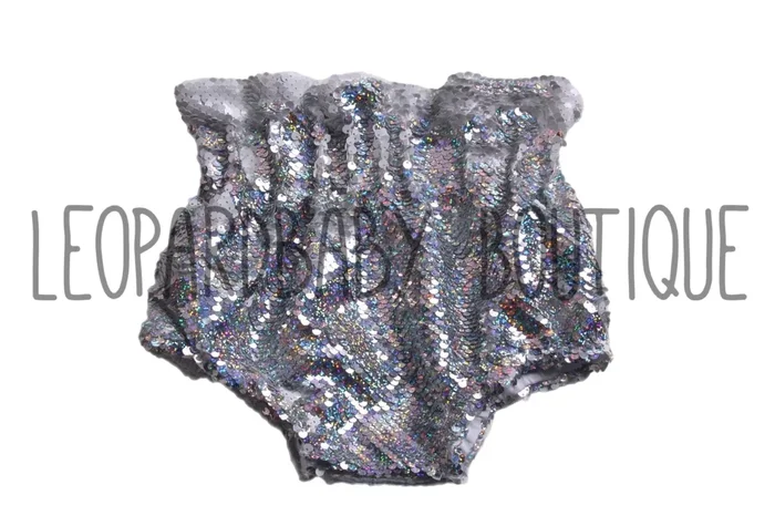 Silver Reversible Sequin Bloomies