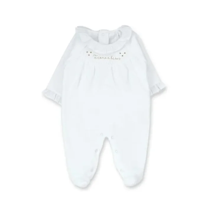 Smock “tecomoabesos ” Pima Footie, White