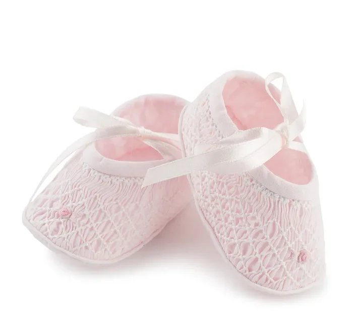 Smocked Booties- Pink