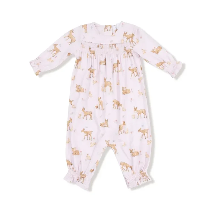Smocked Long Sleeve Romper