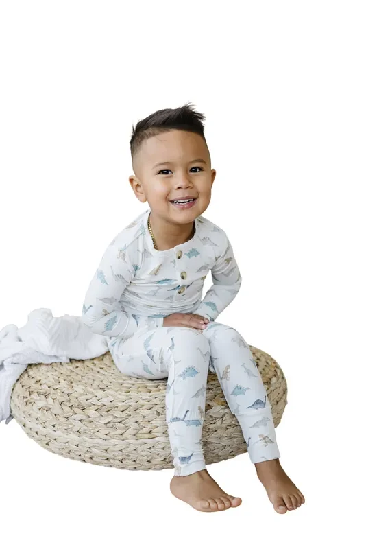 Snugglesaurus 2pc Henley Bamboo Pajamas