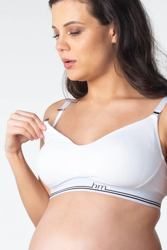 Soft Cup Pregnancy and Nursing Bra, White