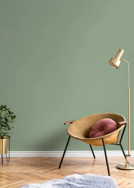 Solid Color Wallpaper With A Soothing Laurel Green Hue – D473