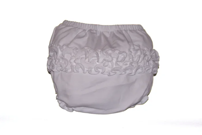 Solid White Ruffle Bloomers For Girls