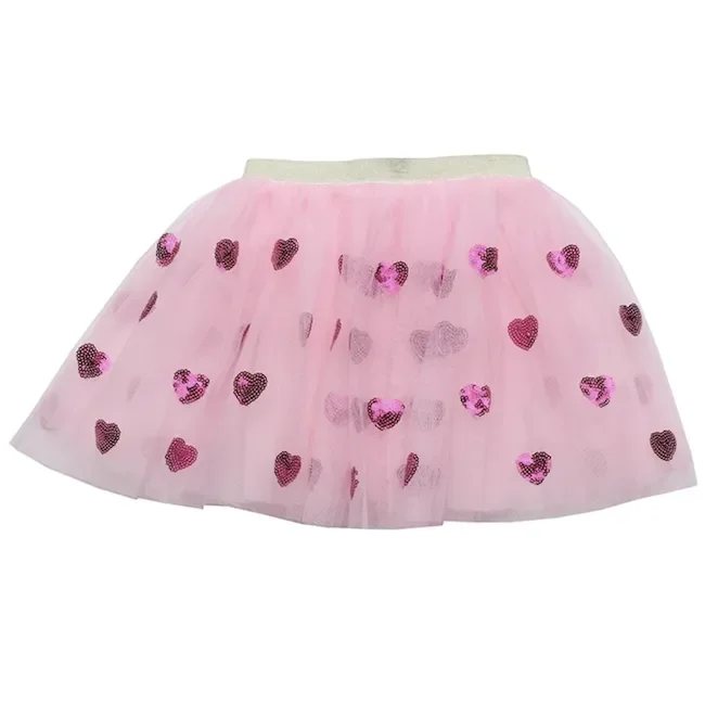 Sparkle Sisters by Couture Clips Pink Sequin Heart Tutu