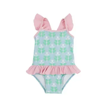St. Lucia Swimsuit- Hanover Hand Block with Palm Beach Pink